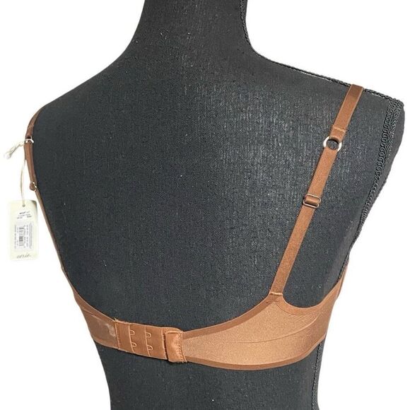 Aerie Smoothez Brown Mesh Unlined Balconette Bra 34B N0330 - Picture 3 of 5